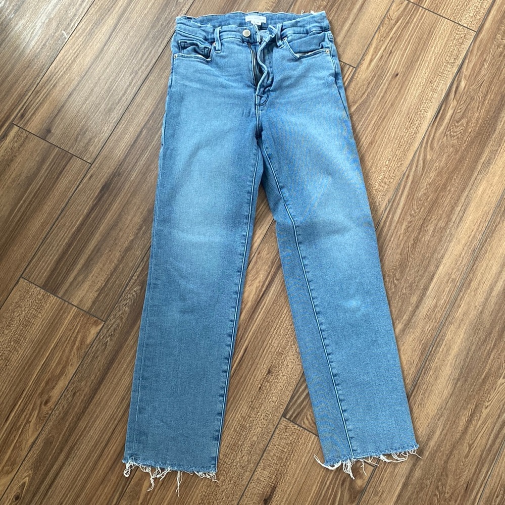 Good American distressed jeans, size 6